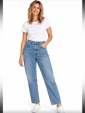 L.L. BEAN Double L Relaxed Fit High Rise Light Blue Cotton Jeans Size 16 Tall
